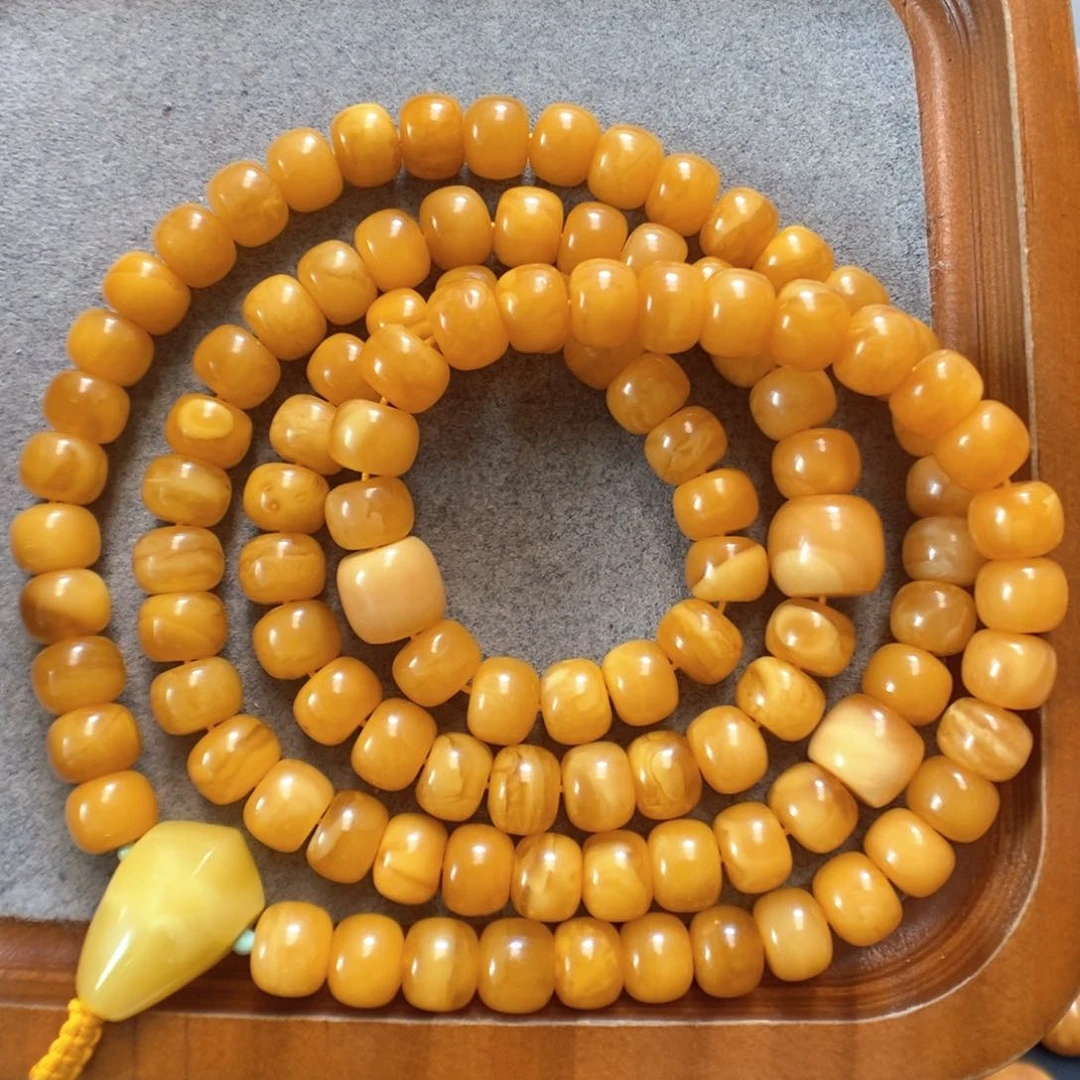 未镶嵌项链蜜蜡蜜蜡108