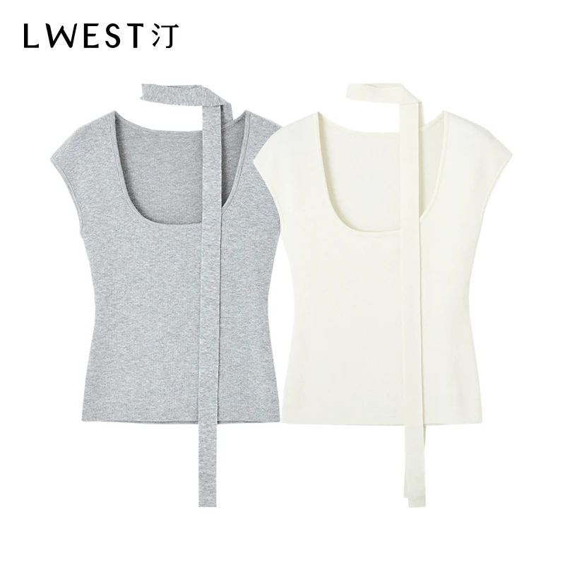 【商场同款】朗文斯汀纯色系带洋气针织衫DZMZ4204D12341