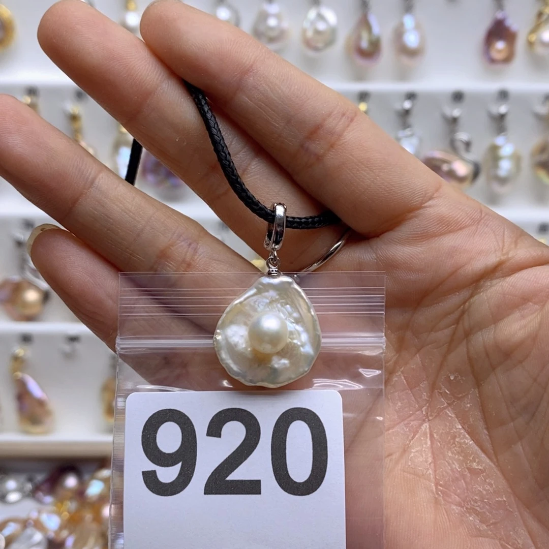 淡水珍珠颈饰银S925镶嵌920