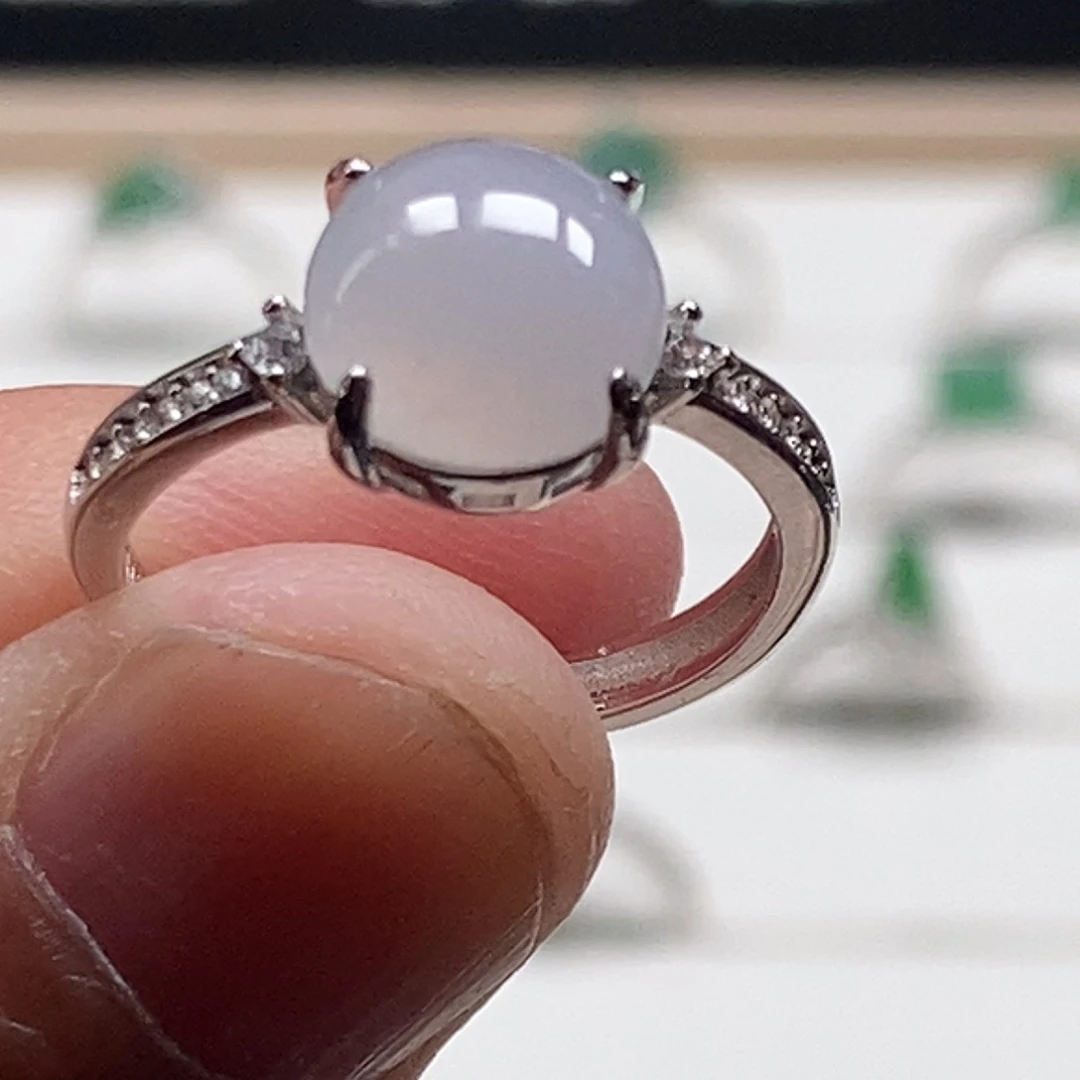 翡翠银S925镶嵌戒指