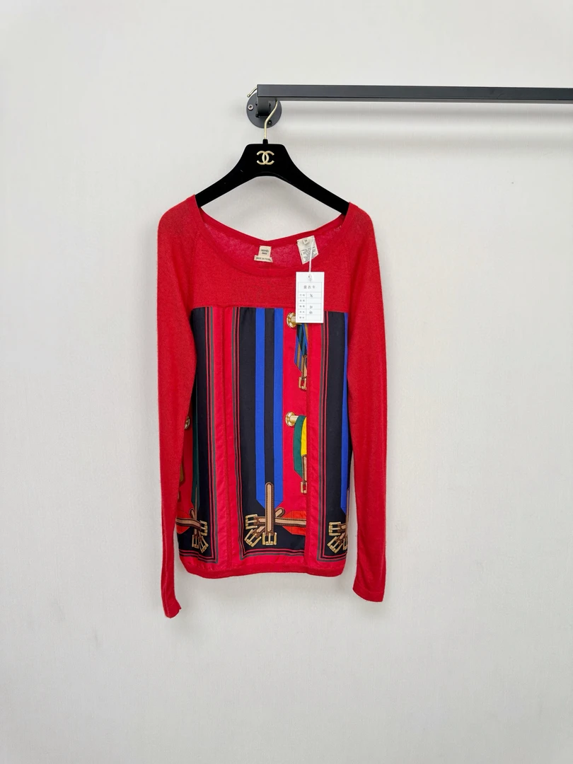 99新 Hermes/爱马仕 Hermes爱马仕山羊绒真丝毛衣 正品 36码 99新