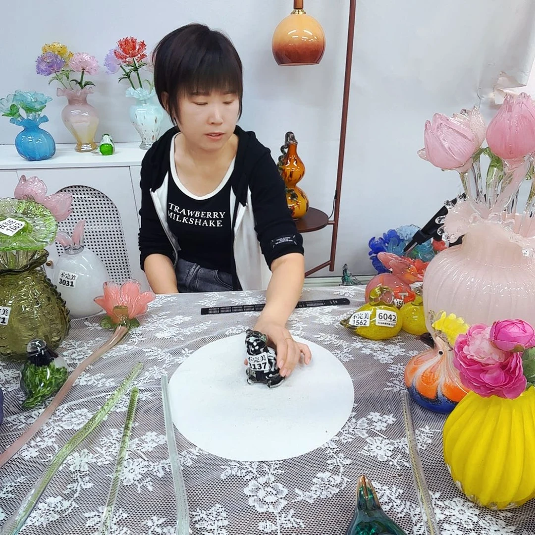 3137不完美琉璃花瓶花器艺术品
