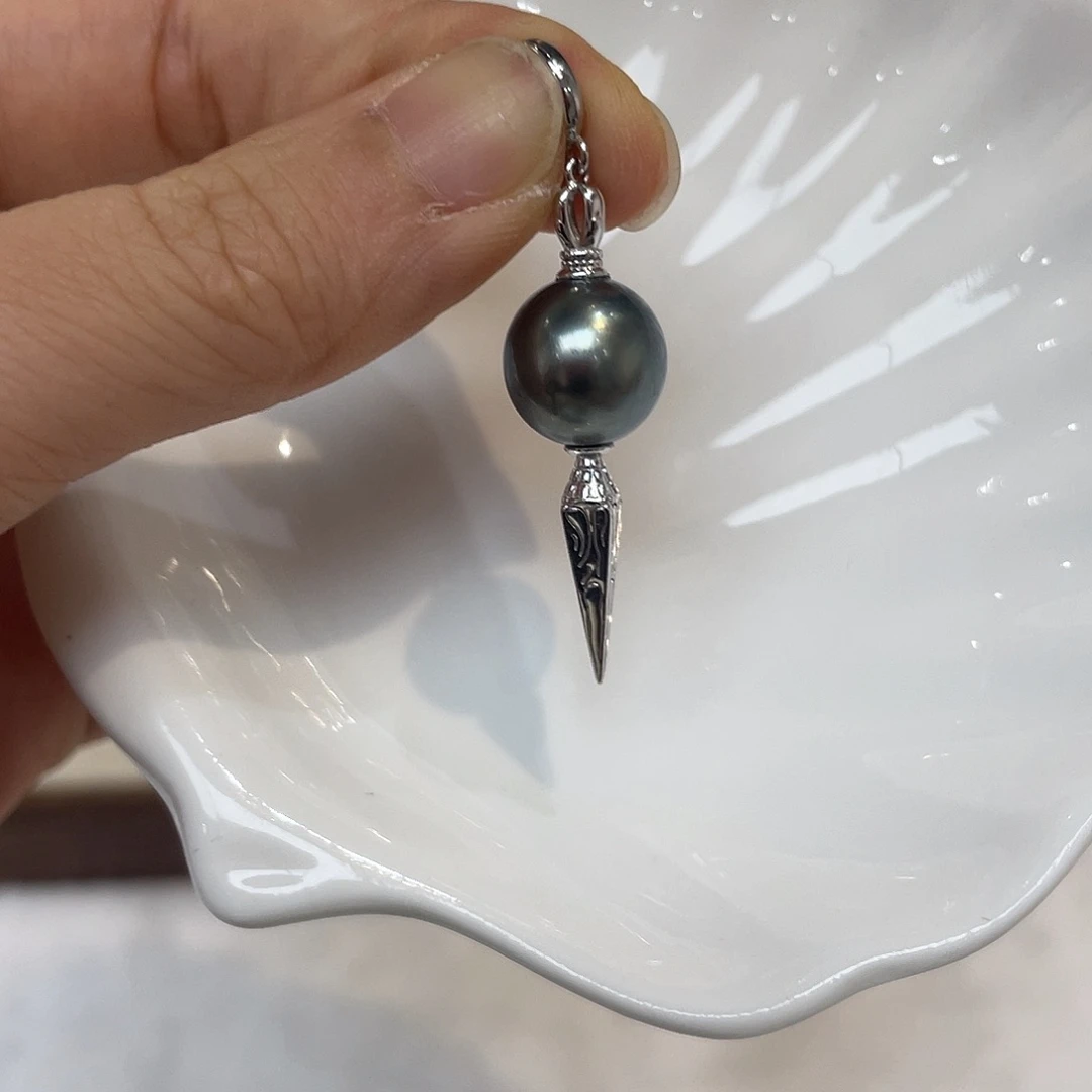银S925镶嵌吊坠(不含链)海水珍珠