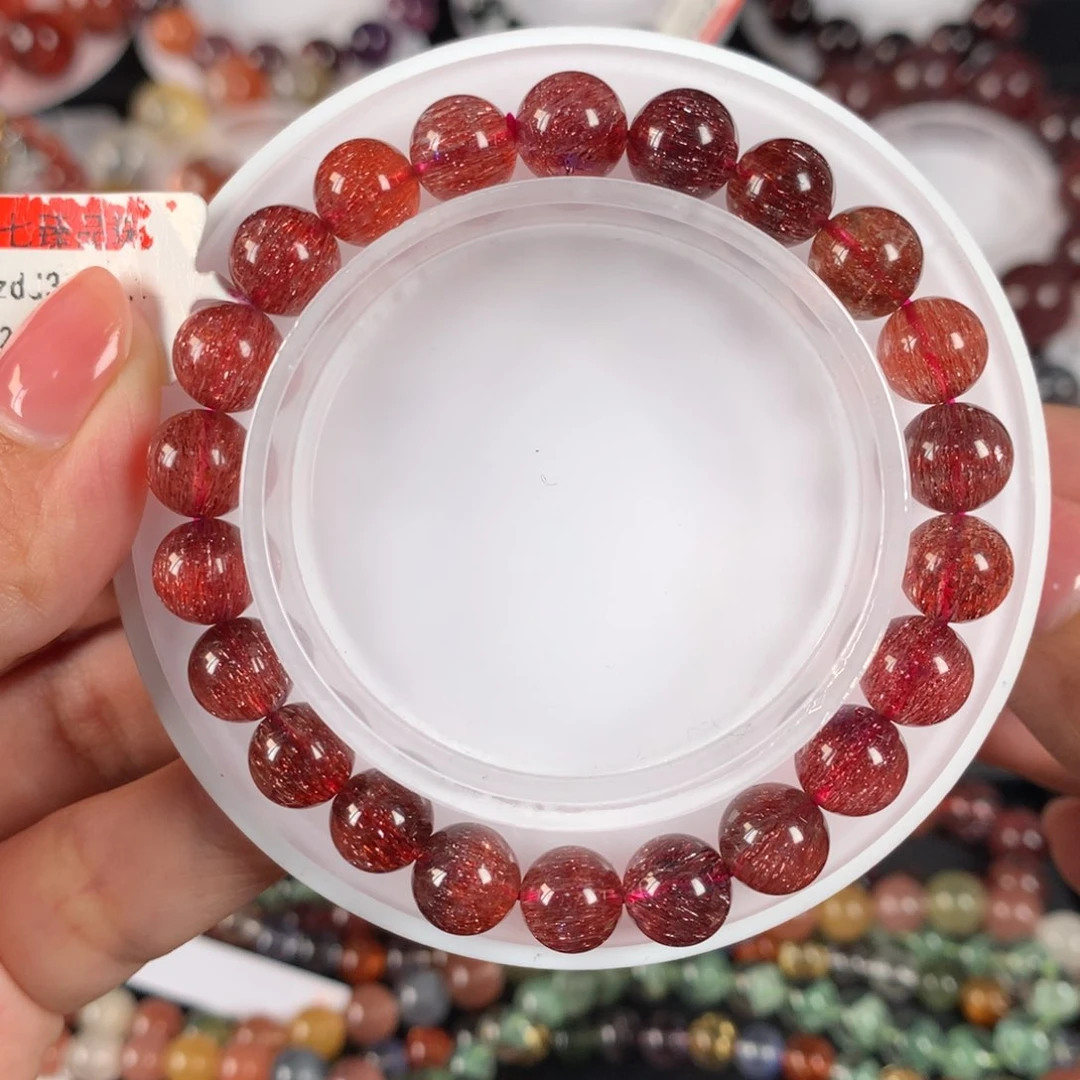 未镶嵌手链水晶金沙红超七