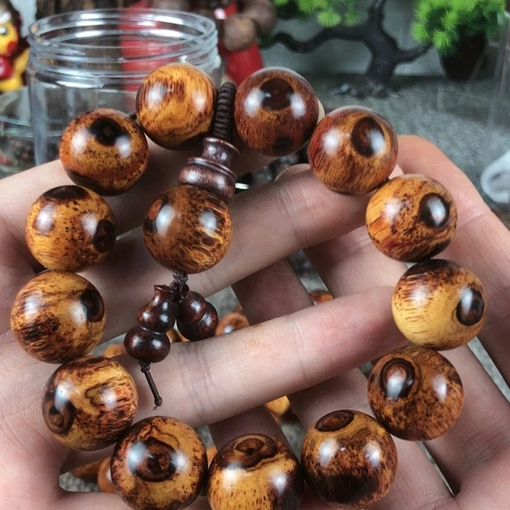 降真香手串/手链红降1.8树心天眼超漂亮黄金甲木