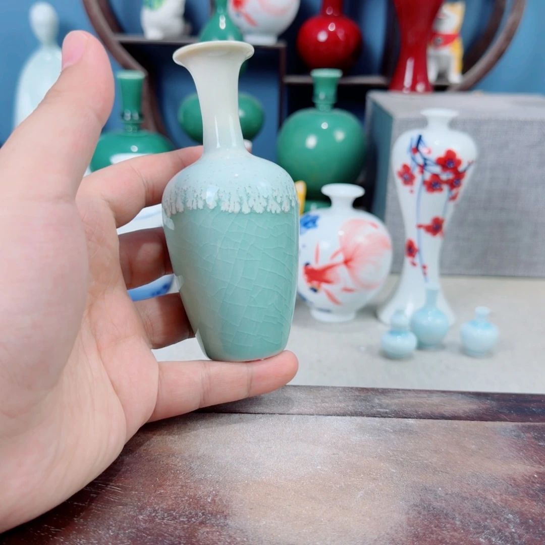 陶瓷手工小花器摆件