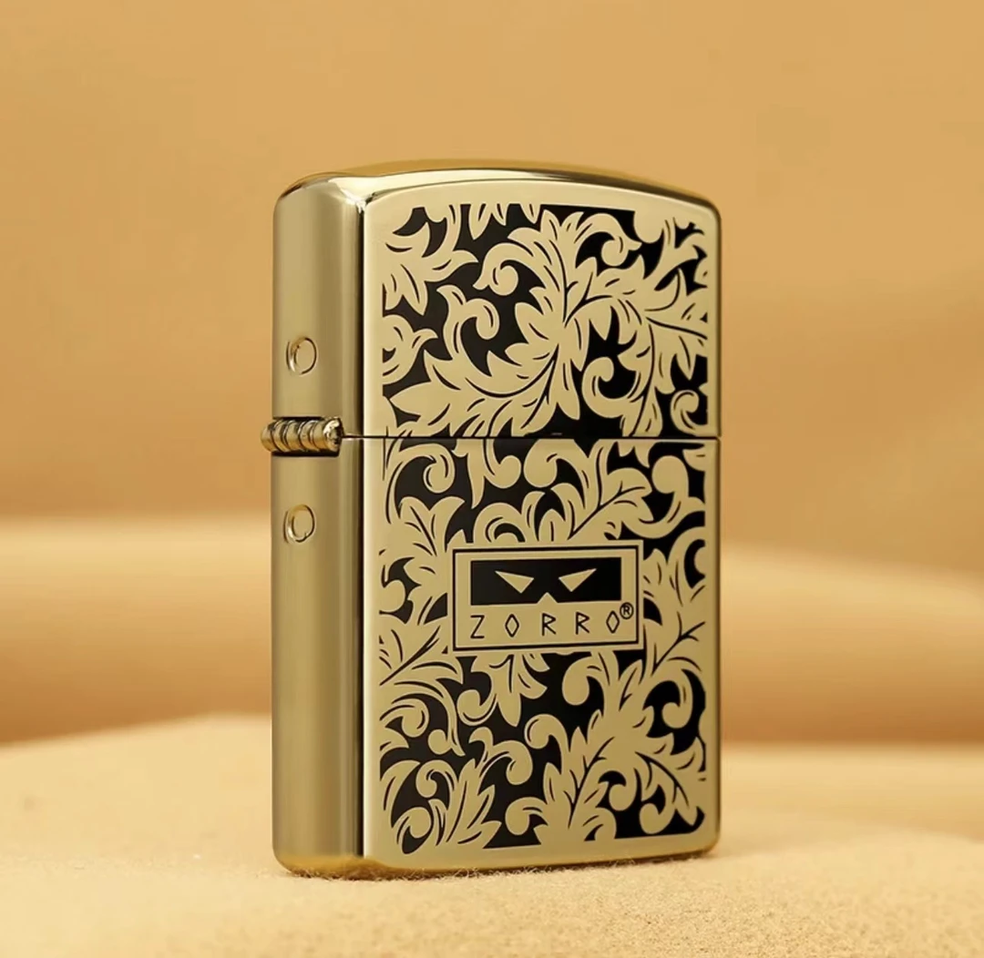【二代】鎏金唐草煤油打火机（需自行加油）z