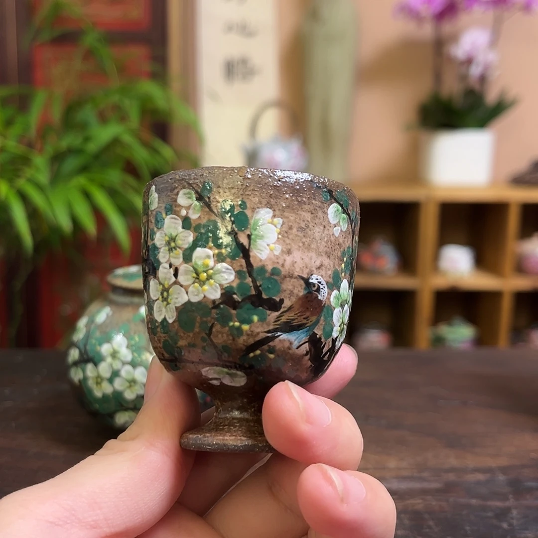柴烧手工手绘陶瓷