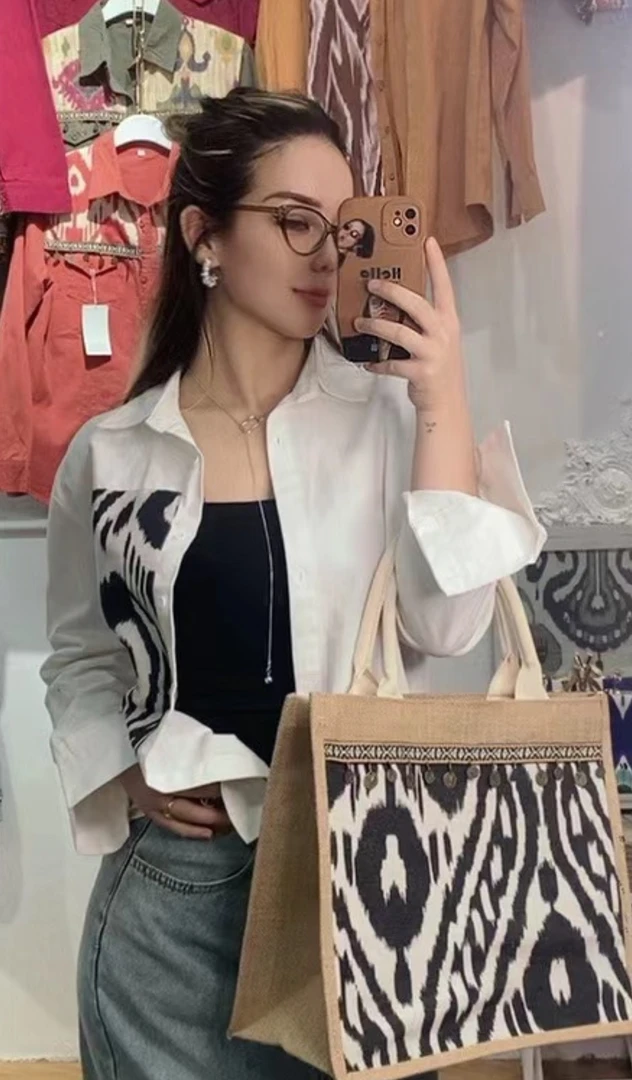 elmoda 艾特莱斯设计款 衬衣。somka ulanmisi