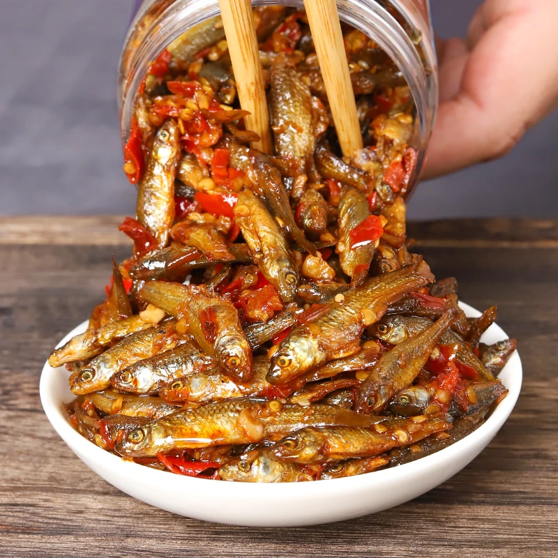 御澜集湖南特产香辣小鱼仔瓶装下饭菜小吃零食罐装香酥小鱼干即食