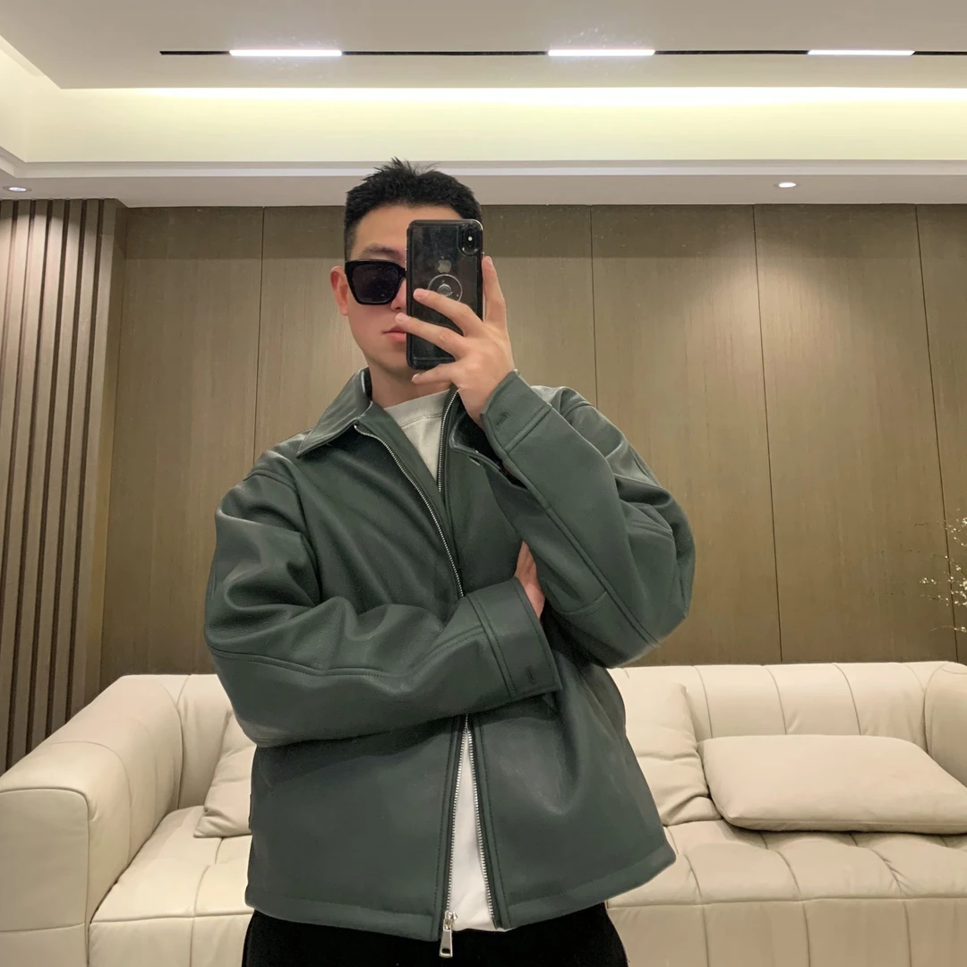 【JYEPRINCE李素景】男士翻领宽松皮衣