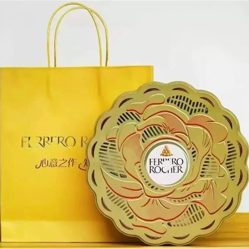 费列罗榛果威化巧克力制品20粒花开富贵铁礼盒装伴手礼休闲零食