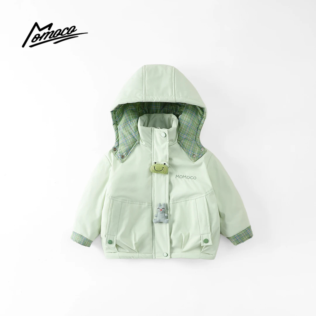 MOMOCO男童冬季新款加厚卡通童趣外套保暖连帽上衣77430138030