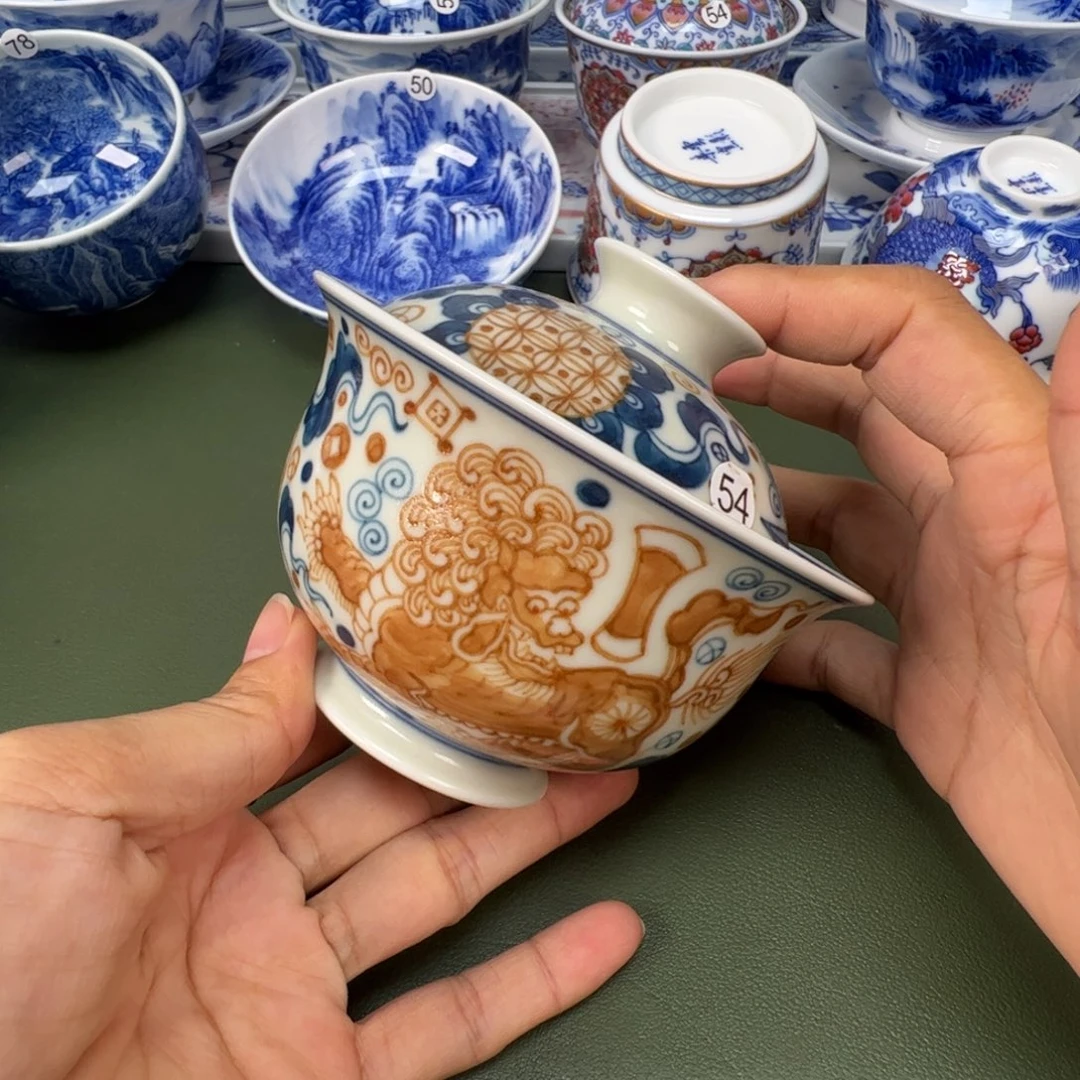 景德镇纯手工纯手绘茶具木木54