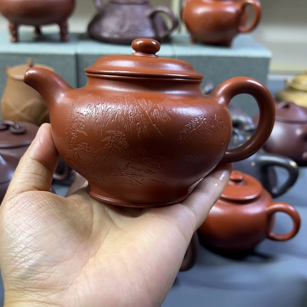 茶壶紫砂多姿240cC朱泥