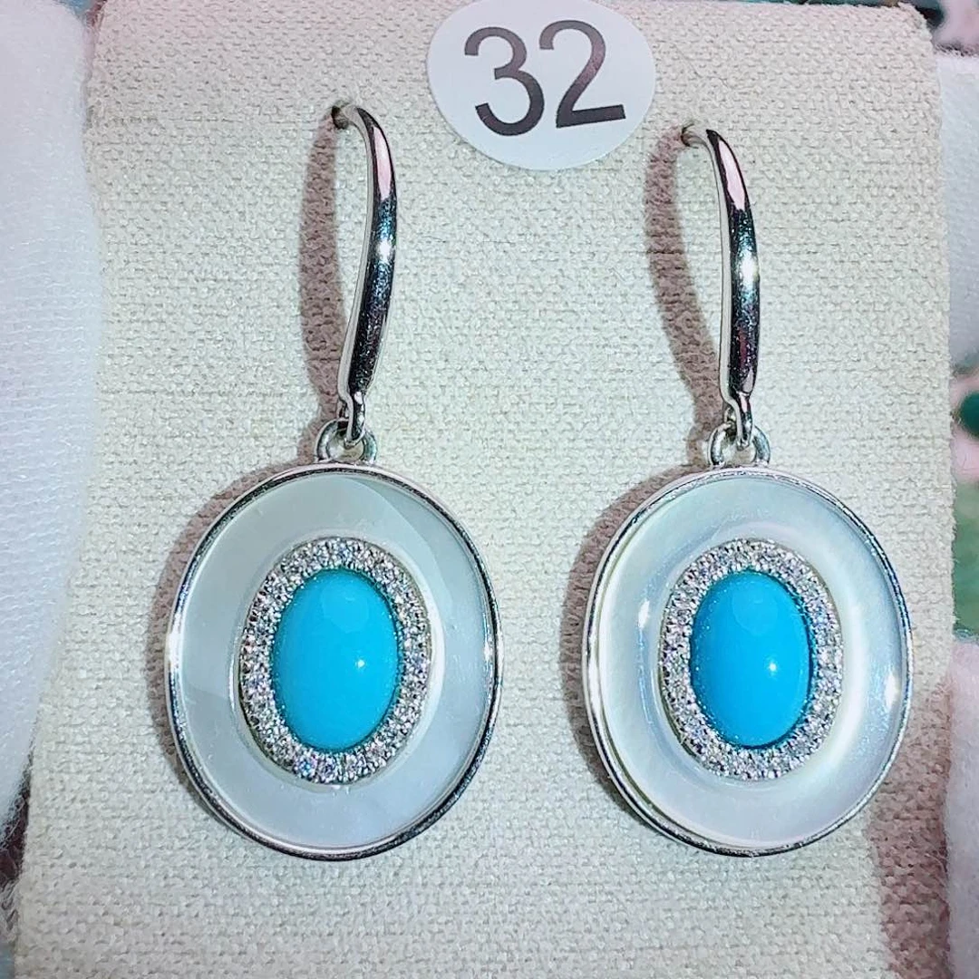 银S925镶嵌绿松石珠宝奇石