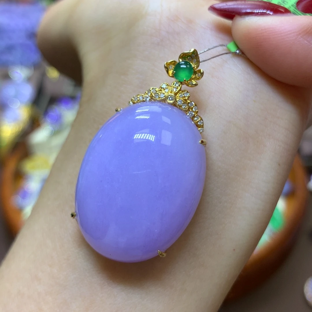 【闪购商品】翡翠颈饰18K金镶嵌翡翠