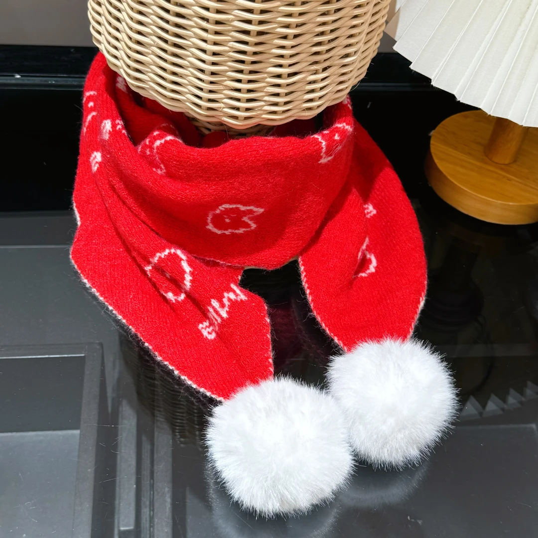 雏奇精选 红色小兔围巾 M19