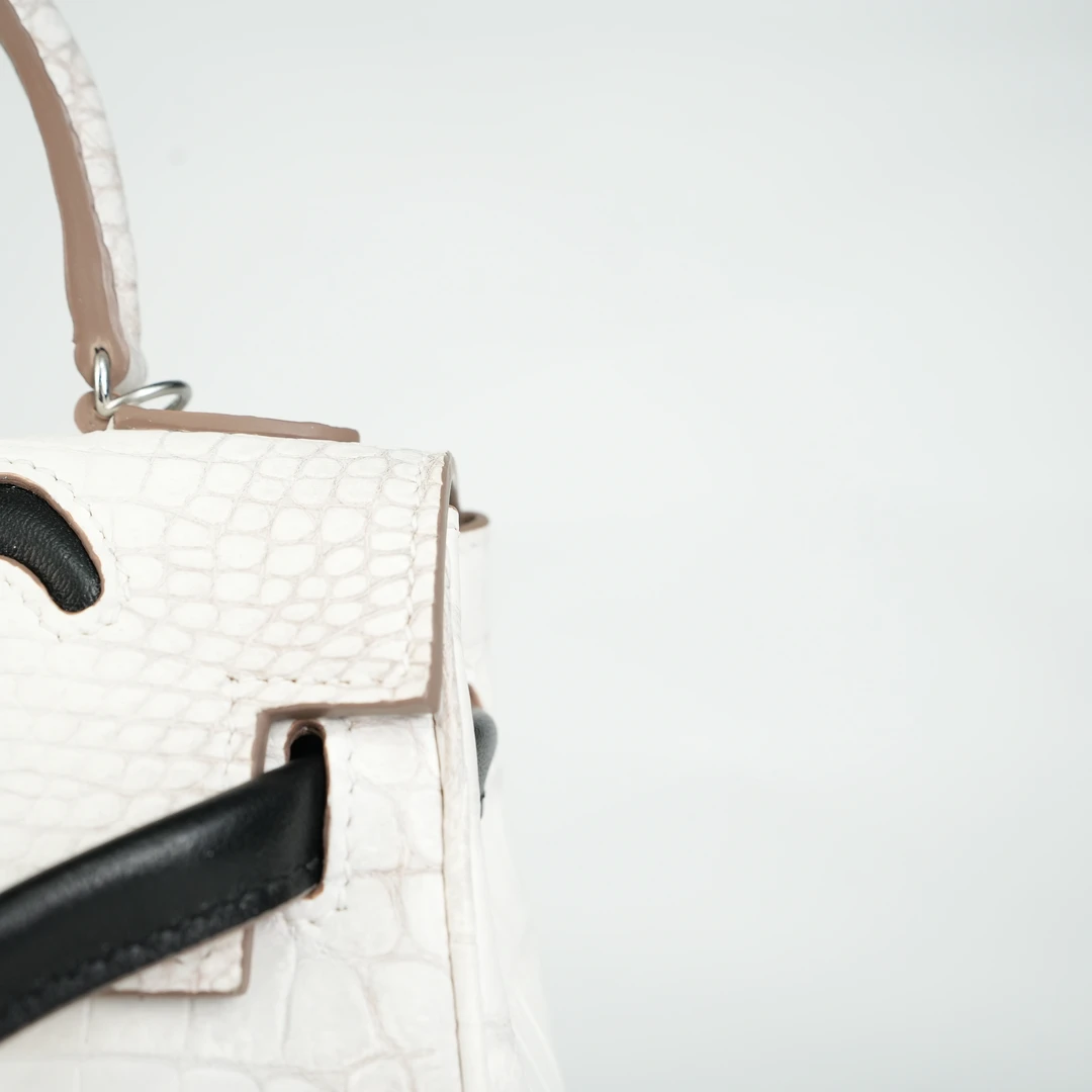 匠人乔皮具【鳄鱼KL 娃娃包】轻奢笑脸包拼色可爱高级感斜挎包