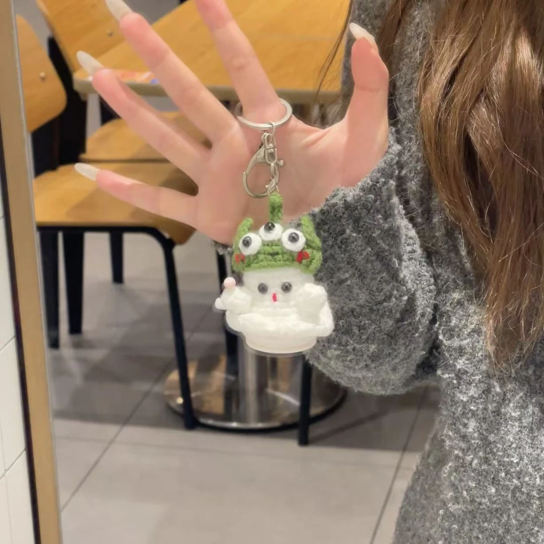 【爱宝】毛线钩针小幽灵可转动挂件手工编织DIY材料汽车挂件