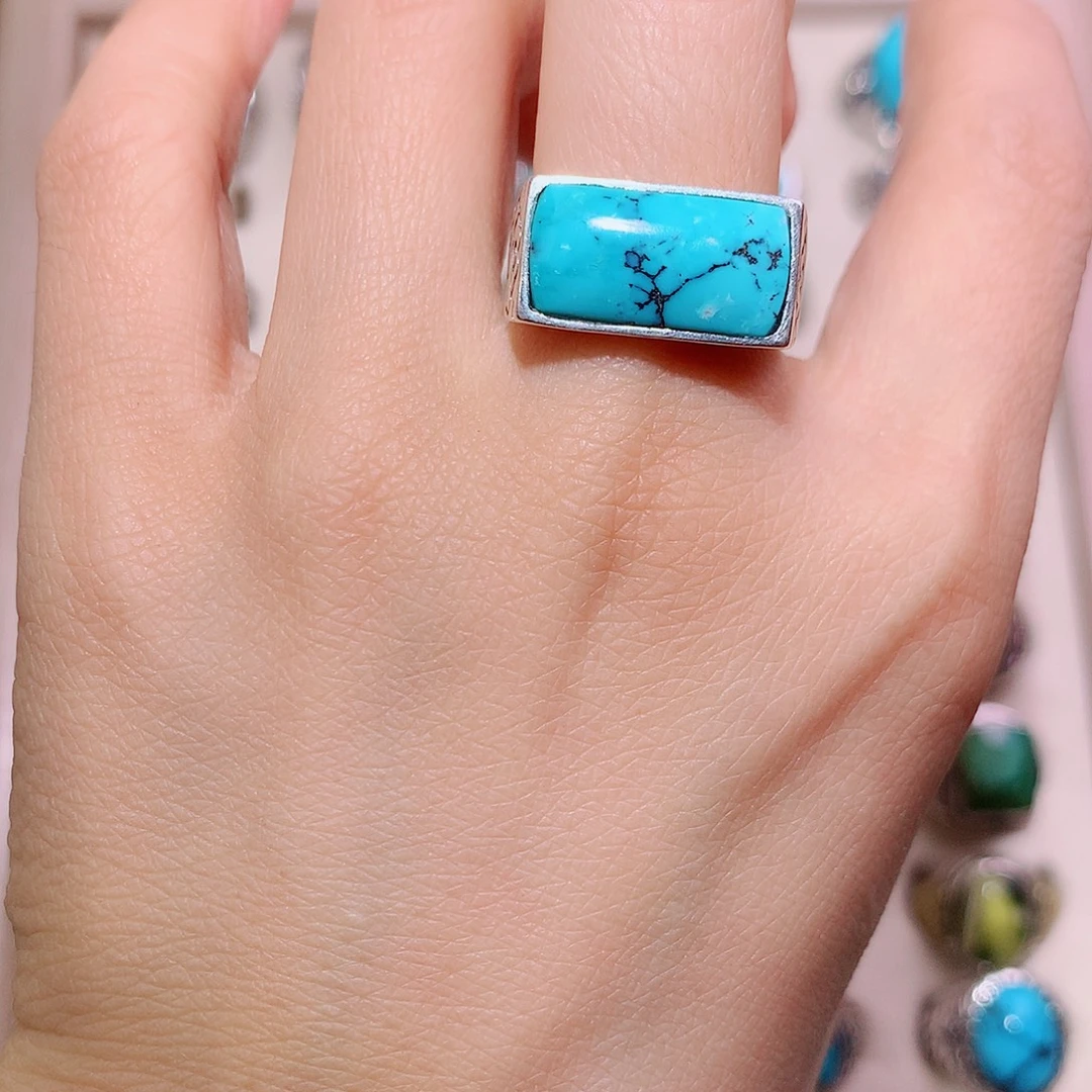 绿松石银S925镶嵌挂件