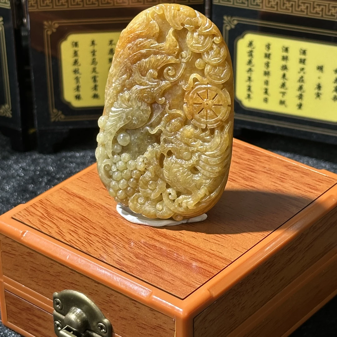 5665-天然翡翠-龙飞凤舞