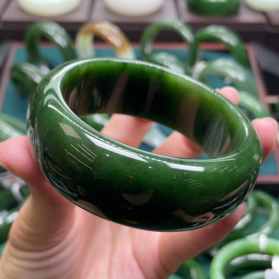 和田玉（碧玉）未镶嵌手镯5859