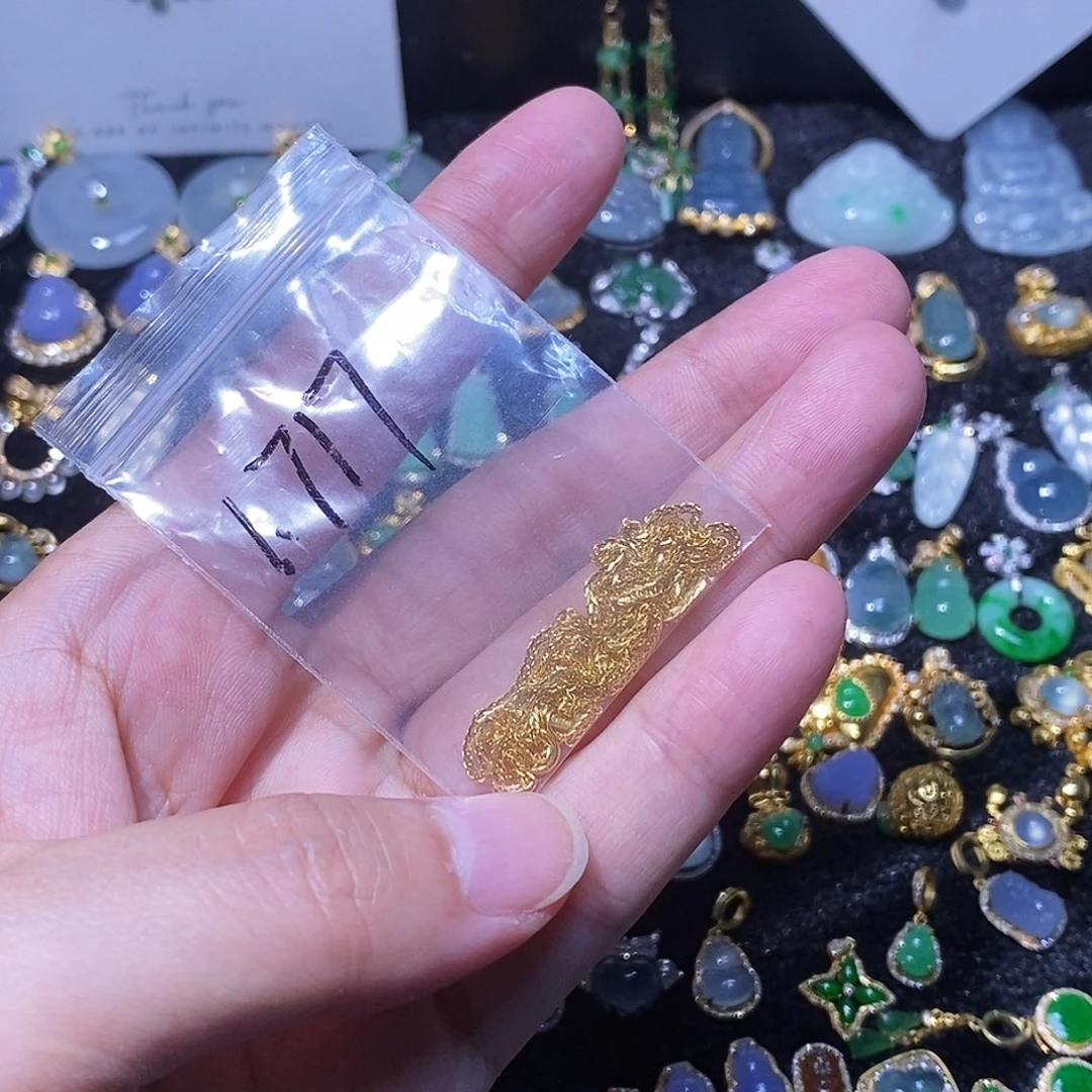 初***见吊坠(不含链)18K金镶嵌翡翠