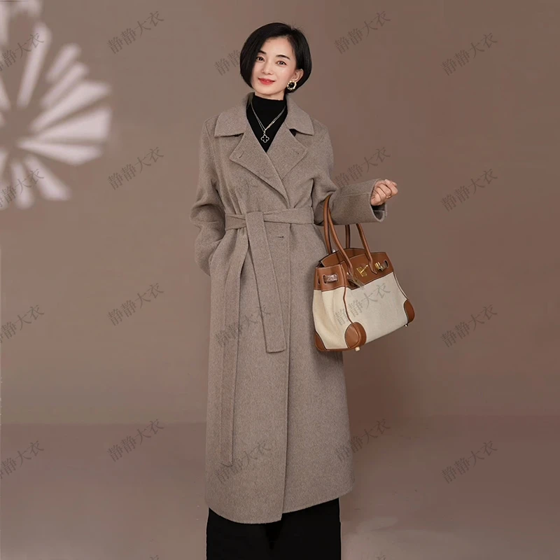 【一衣三穿】赫拉天后100%初剪羊毛双面呢大衣时尚气质秋冬外套