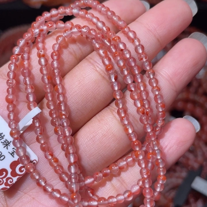 南红玛瑙小米珠多圈3+未镶嵌1763