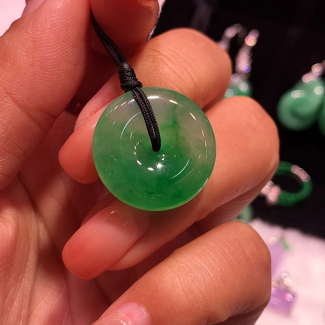 翡翠未镶嵌颈饰缅甸翡翠平安扣未镶嵌