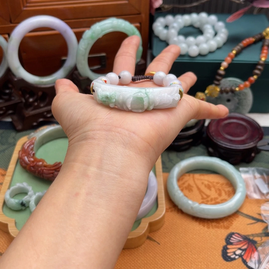 翡翠未镶嵌手链手链