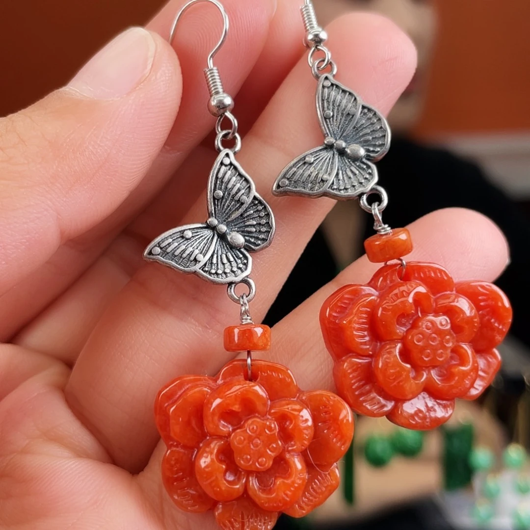 翡翠未镶嵌耳饰饰品