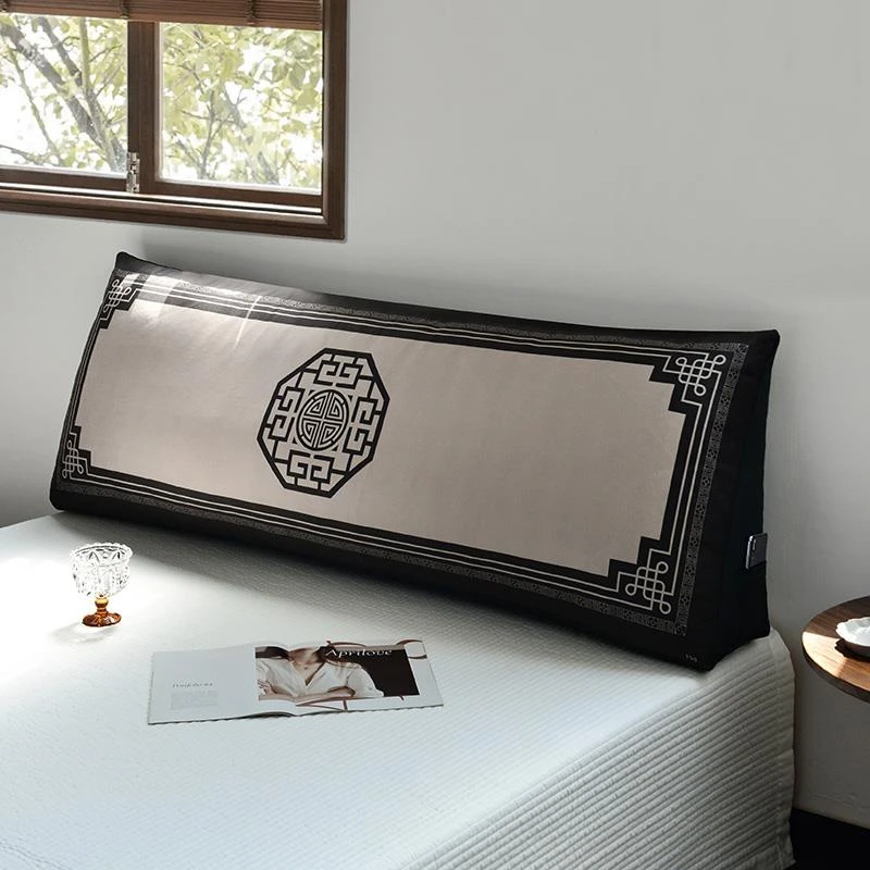 新中式床头靠垫软包大靠背榻榻米防撞床上靠枕护腰沙发靠背垫拆洗