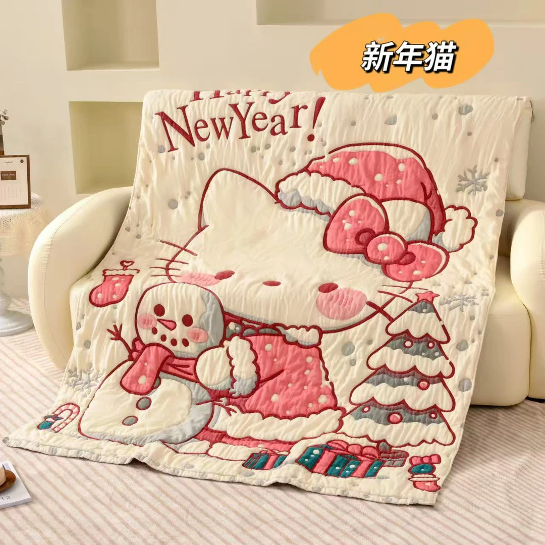 【新年猫】150*200cm  A类全棉纱布云朵泡芙被