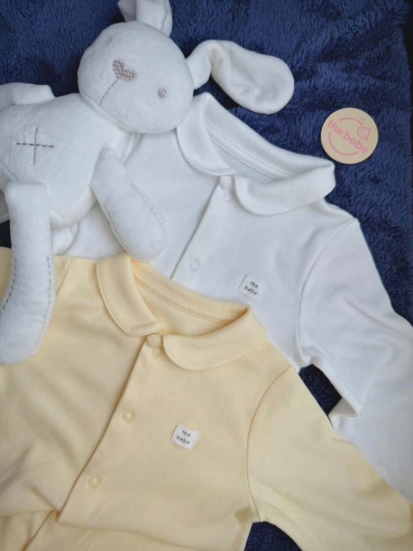 【the babe】爬爬服婴童连体服夏季纯棉透气长袖无脚外出服