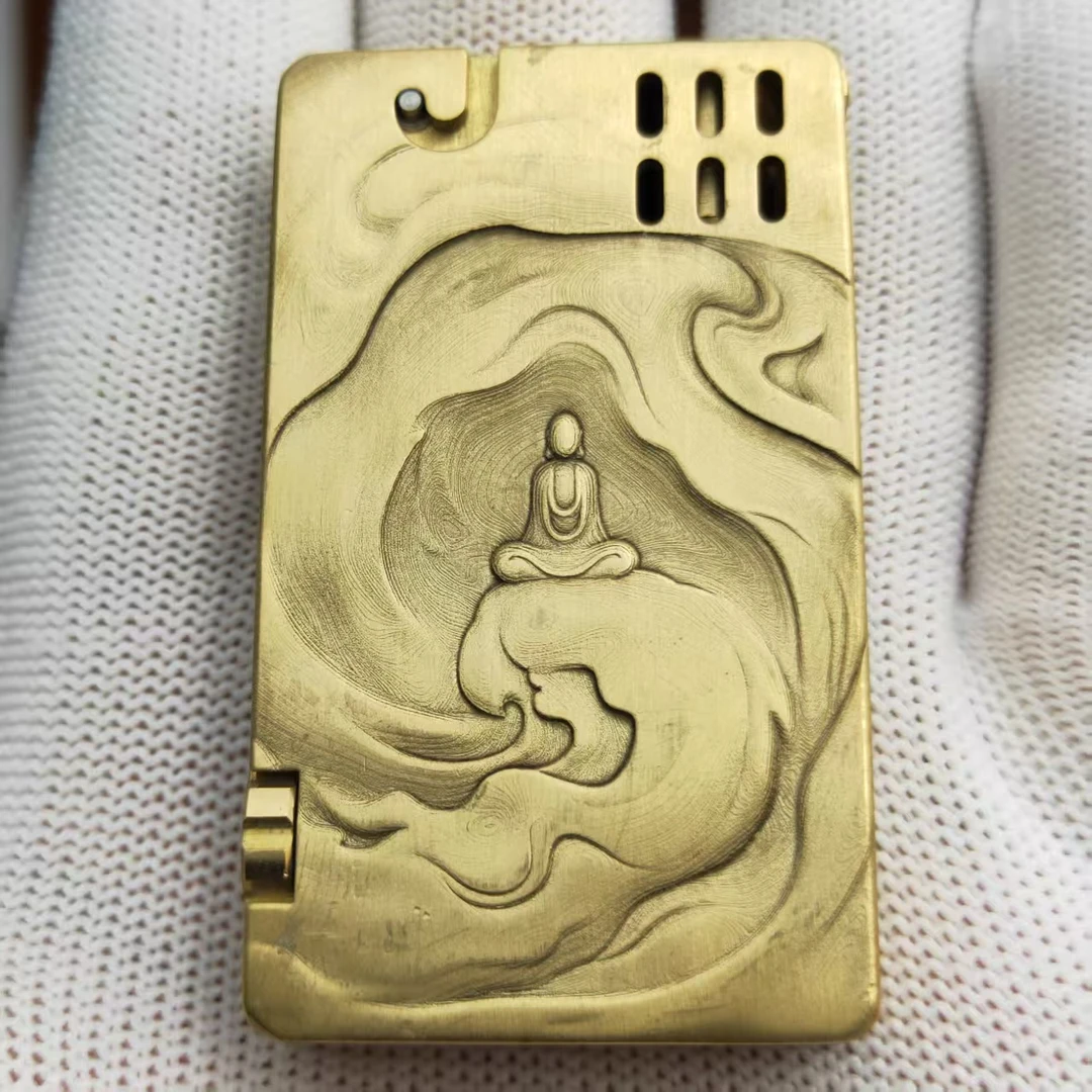 爱斯普利无相佛古董异形男士一键弹射煤油打火机创意打火机