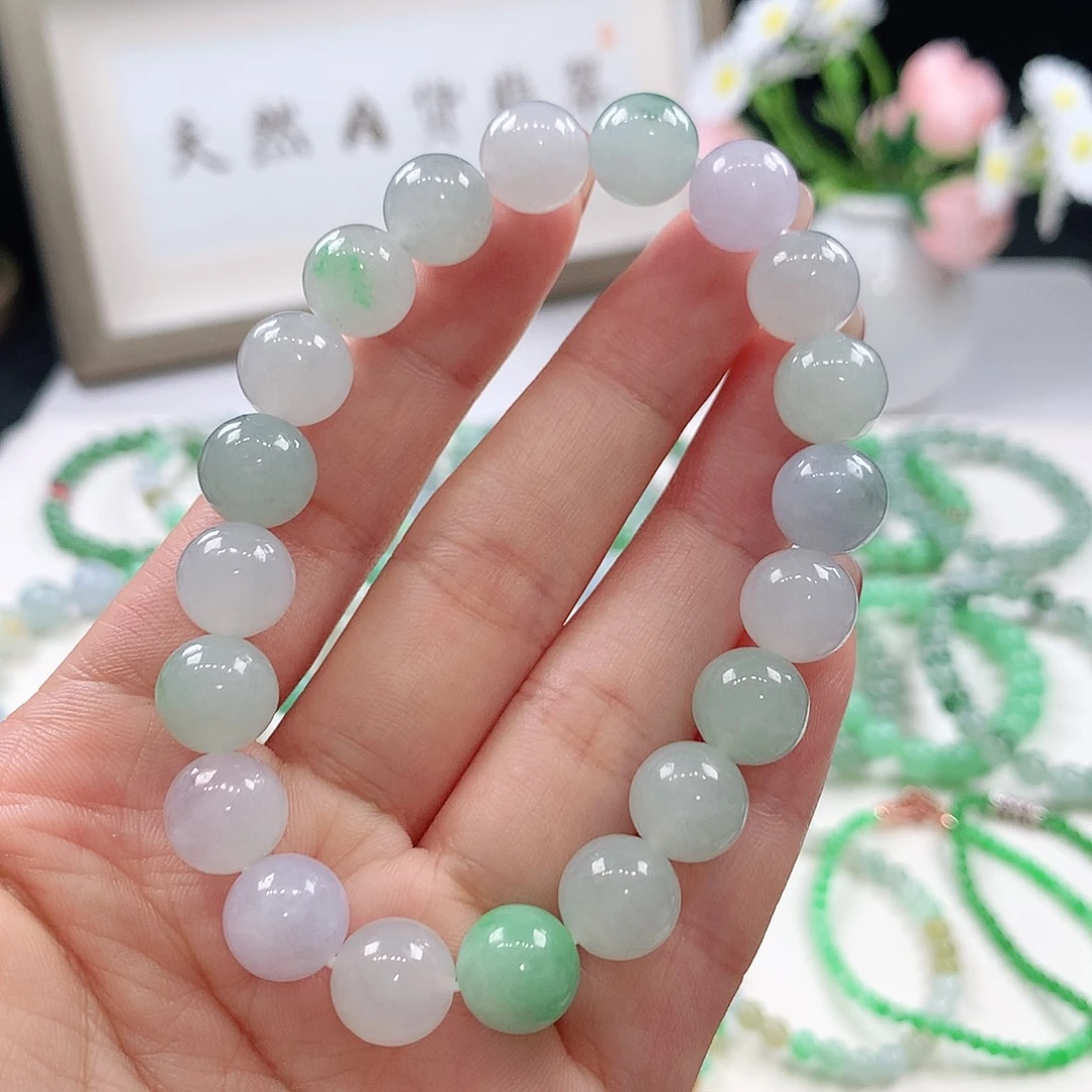 翡翠未镶嵌手链手链10mm
