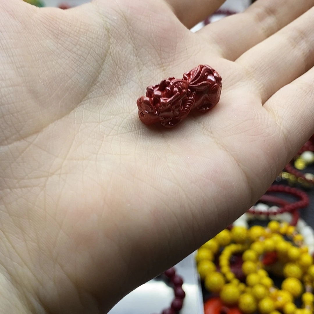 天然辰砂帝王貔貅25mm