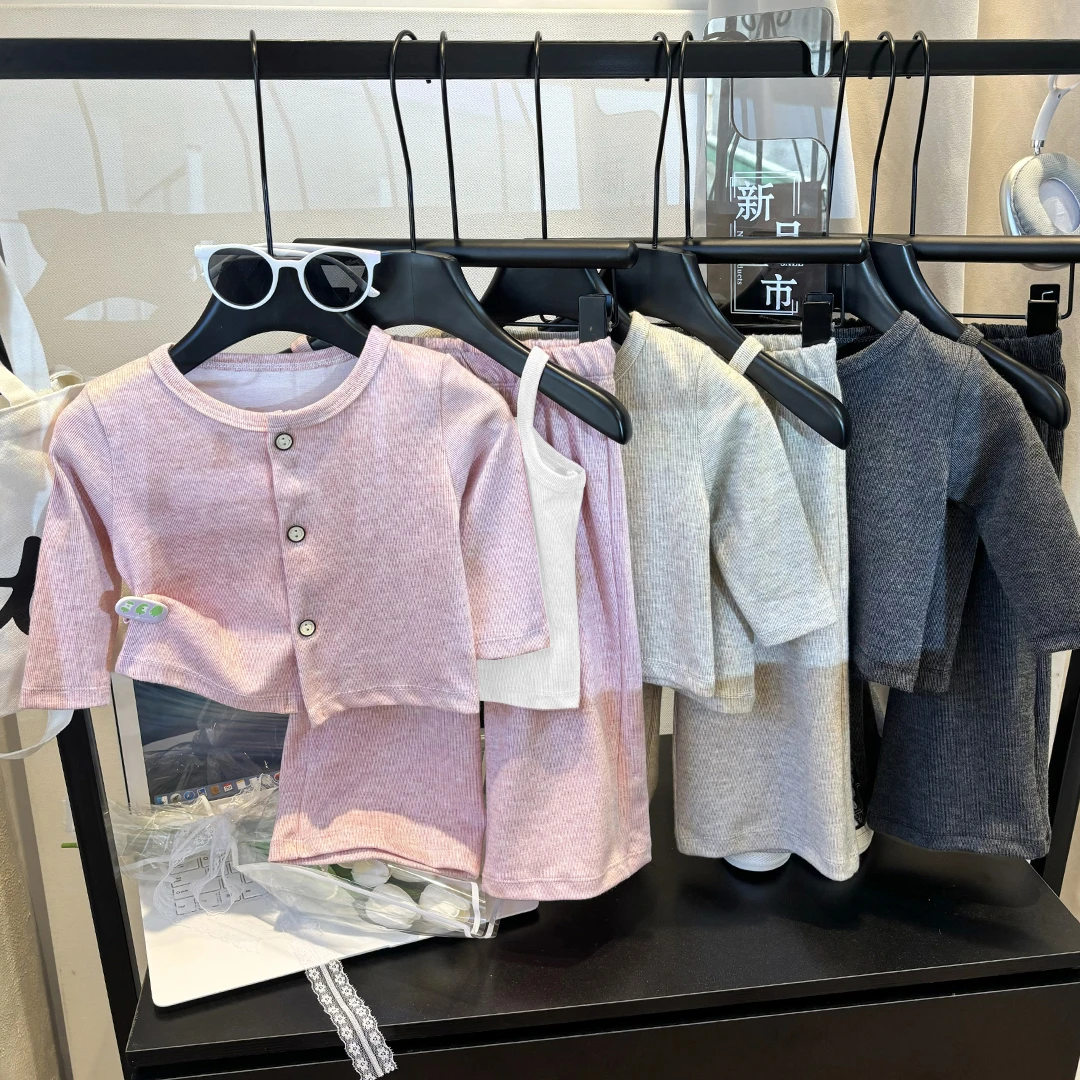 【糯叽叽】女童套装春秋2025新款时髦小女孩开衫套装儿童上衣裤子