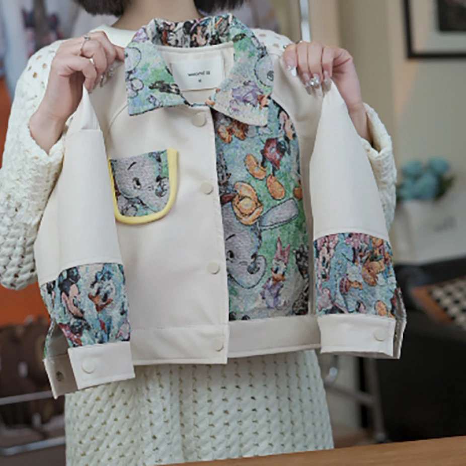 （新）2025年早春新款欧若风休闲百搭刺绣卡通洋气气质男女童皮衣