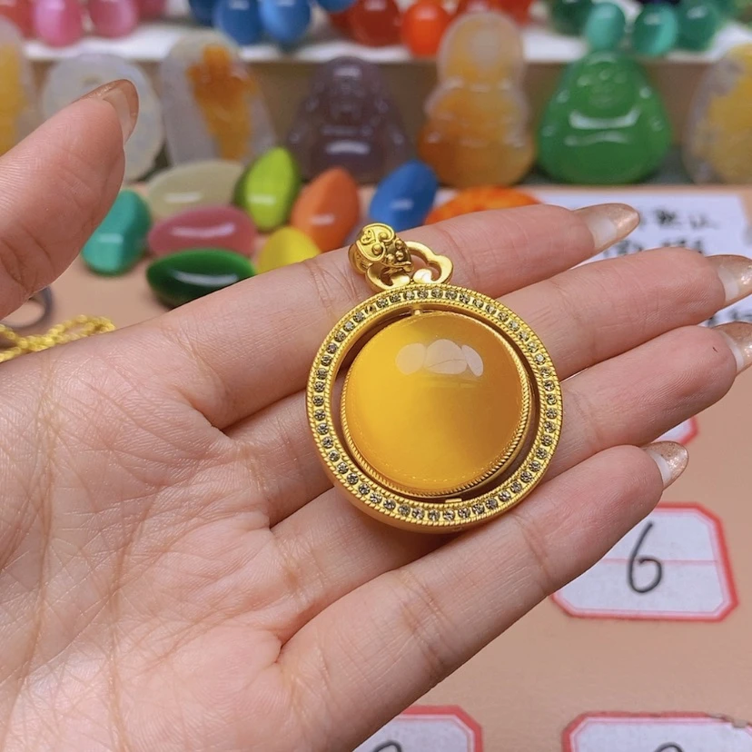 【闪购商品】玛瑙/玉髓颈饰未镶嵌心***_