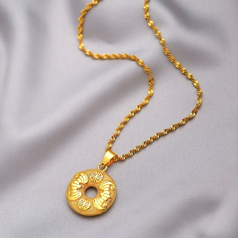 合金项链 【抖音好物】平安扣项链 时尚女款潮流  时尚经典不掉色