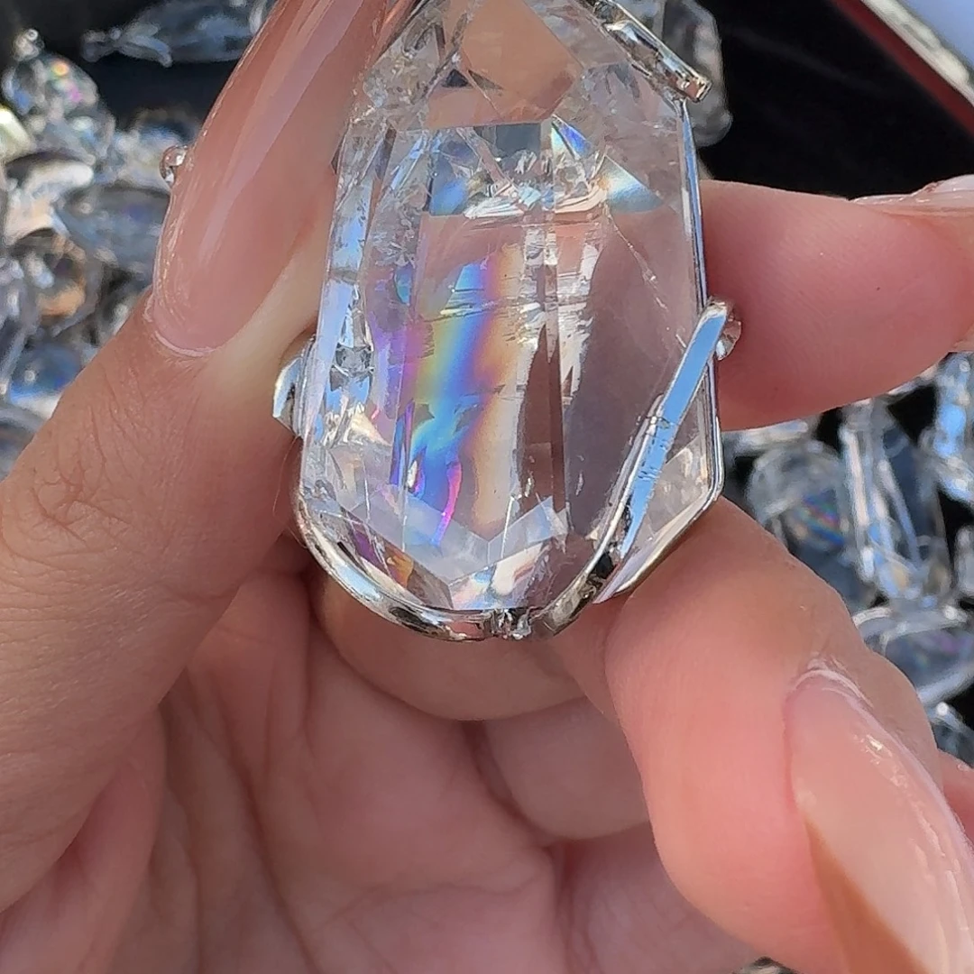 蚊***蚊水晶未镶嵌手链彩虹