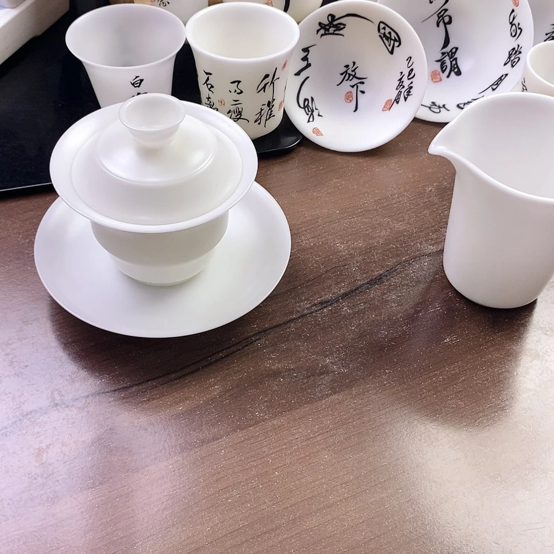 大盖碗竹节杯盖碗