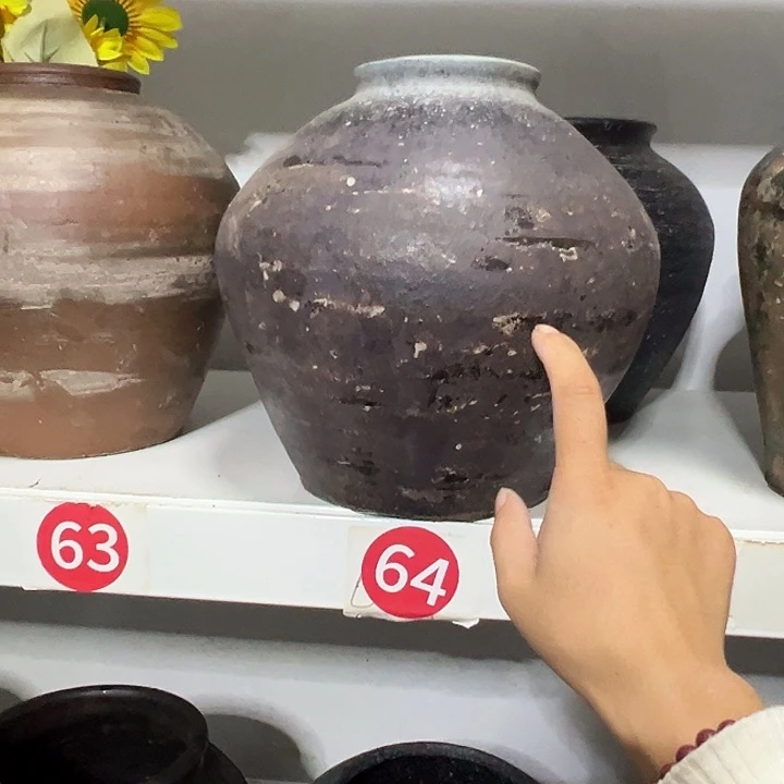 紫色小口坛子高24口9