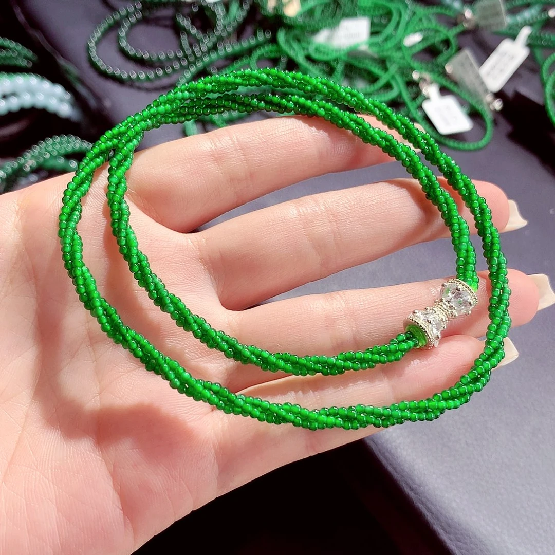 翡翠未镶嵌毛衣链