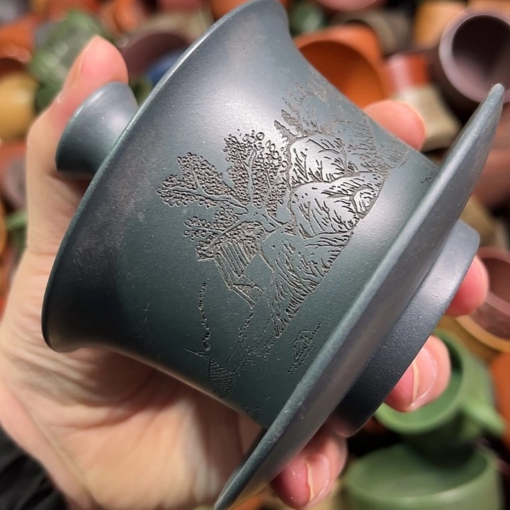 紫砂茶杯全手工紫砂主人杯