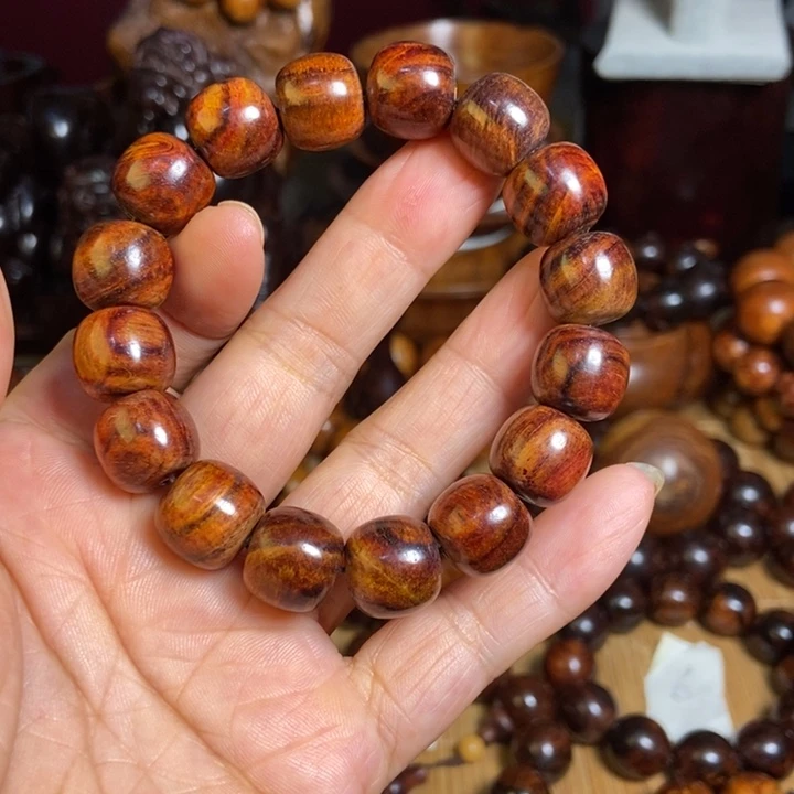 黄花梨/降香黄檀车*海南黄花梨老型珠尺寸13*14