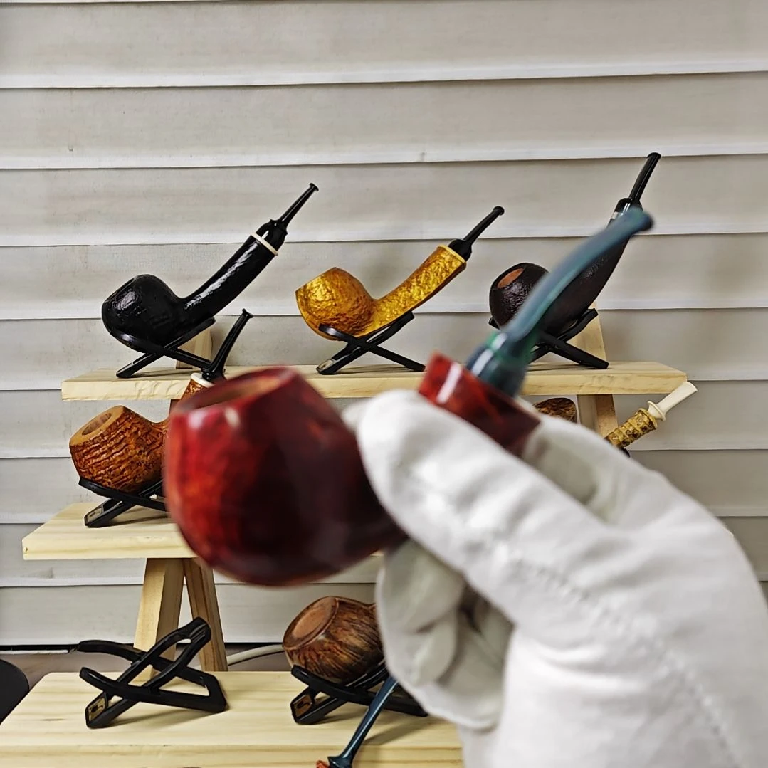 纯手工石楠木烟斗光面白兰地